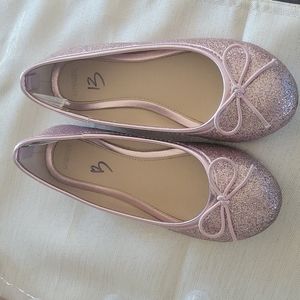 Pink sparkle ballet flats size 13